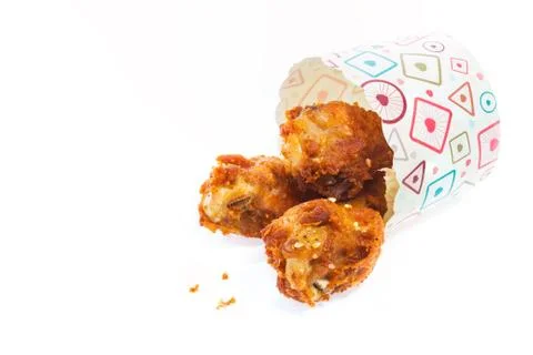 Fried chicken isolated Stock Photos