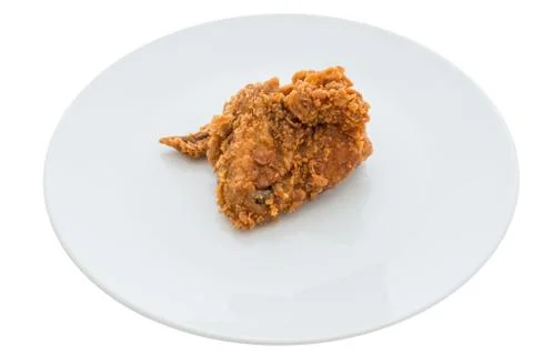 Fried chicken is isolated Stock Photos
