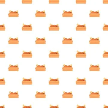 Fried chicken leg pattern creating fast food background Stock Illustration