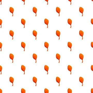Fried chicken leg pieces repeating seamless pattern Stock Illustration