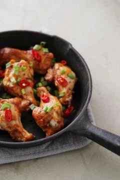 Fried chicken legs Stock Photos