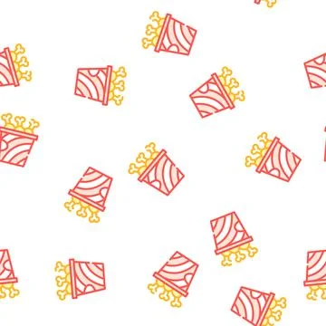 Fried chicken legs vector seamless pattern Stock Illustration