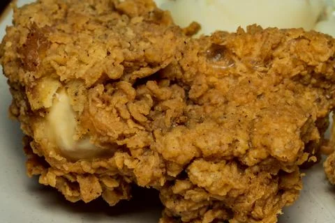 Fried chicken macro Stock Photos