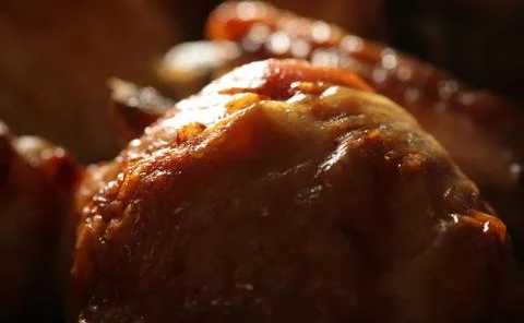 Fried chicken. Macro shot. Stock Photos