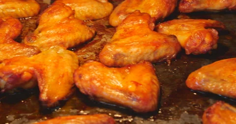 Fried chicken meat Stock Footage 144423074