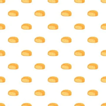 Fried chicken nugget pattern creating a food background Stock Illustration