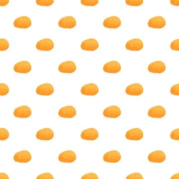 Fried chicken nuggets creating seamless food pattern Stock Illustration