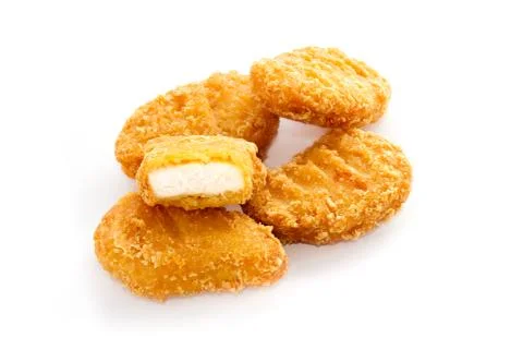 Fried chicken nuggets Stock Photos