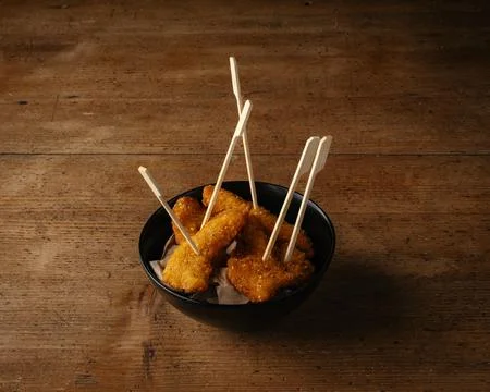 Fried chicken nuggets Stock Photos