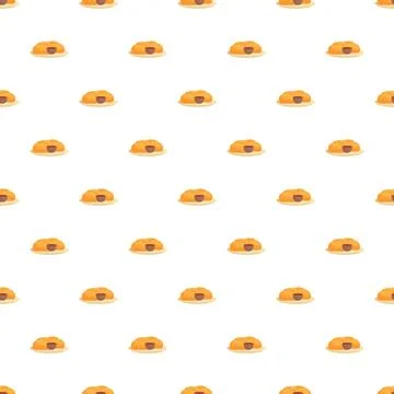 Fried chicken nuggets with sauce pattern background Stock Illustration