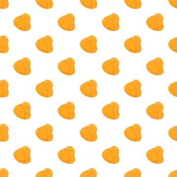 Fried chicken nuggets seamless pattern background design Stock Illustration