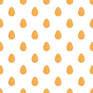 Fried chicken nuggets seamless pattern background or wallpaper Stock Illustration