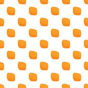 Fried chicken nuggets seamless pattern background design Stockillustratie