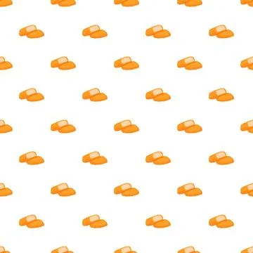 Fried chicken nuggets seamless pattern background Stock Illustration
