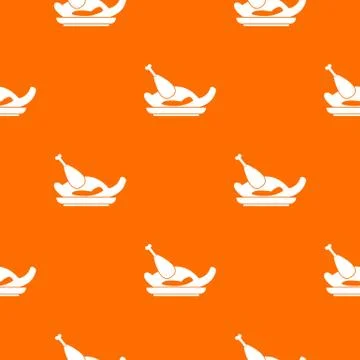 Fried chicken pattern seamless Stock Illustration
