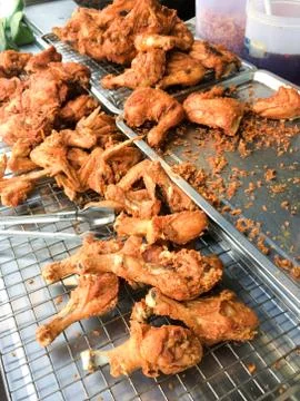 Fried chicken. Stock Photos