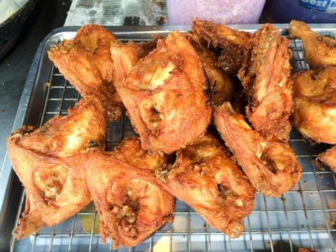 Fried chicken. Stock Photos