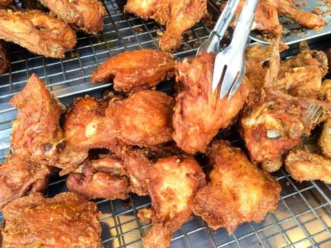 Fried chicken. Stock Photos