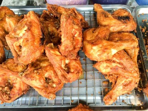 Fried chicken. Stock Photos