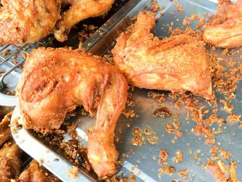 Fried chicken. Stock Photos