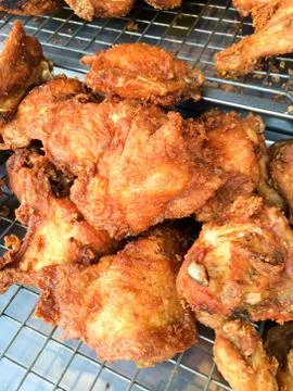 Fried chicken. Stock Photos