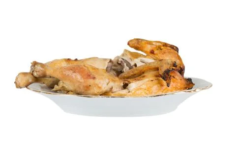 Fried chicken on a plate Stock Photos