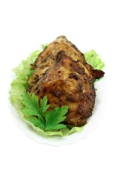 Fried chicken quarter Stock Photos
