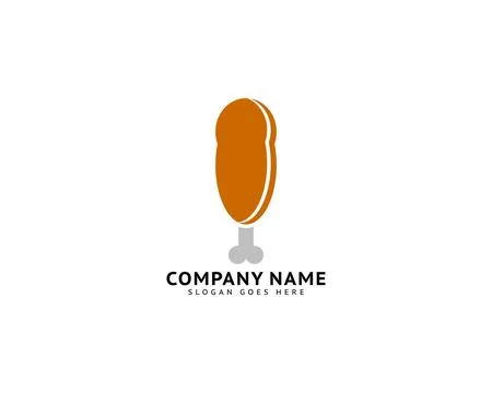 Fried Chicken Restaurant Logo Template Stock Illustration