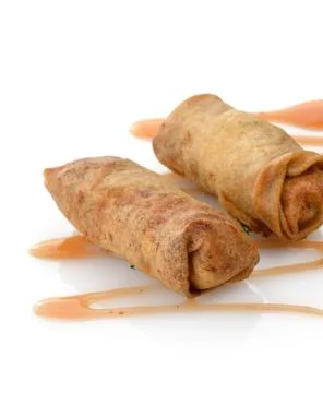 Fried chicken rolls Stock Photos