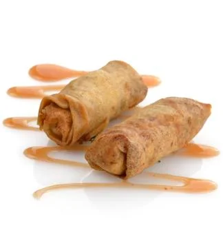 Fried chicken rolls Stock Photos