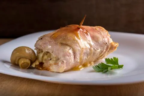 Fried chicken rolls Stock Photos