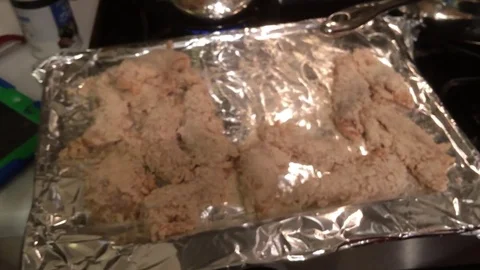 Fried Chicken from scratch on stove Stock Footage 74504360