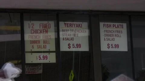 Fried chicken signs Video stock 1067367