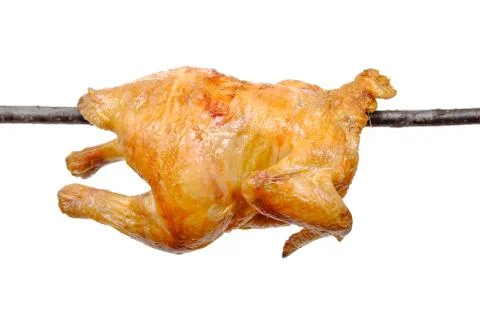 Fried chicken on a skewer Stock Photos