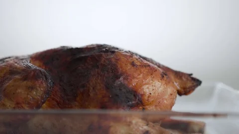 Fried chicken skin Stock Footage 104364464