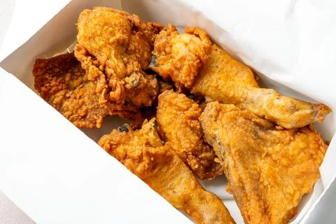 Fried chicken take out Stock Photos