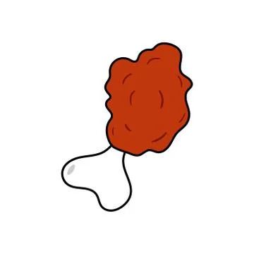 Fried chicken vector design template illustration Illustrazione stock