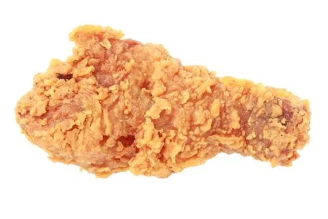 Fried chicken on white background Stock Photos