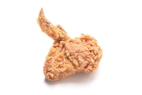 Fried chicken on white background Stock Photos