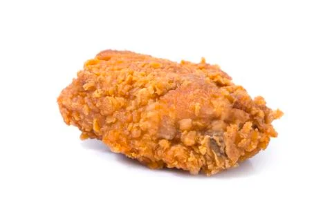 Fried chicken on white background Stock Photos