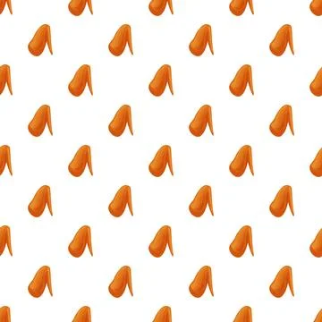 Fried chicken wing seamless pattern background 스톡 일러스트