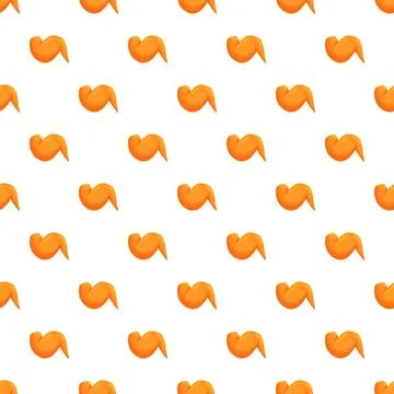 Fried chicken wing seamless pattern for food design Stock Illustration