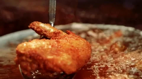 Fried Chicken Wings, Chicken Wings, Buffalo Wings Stock Footage 316544250