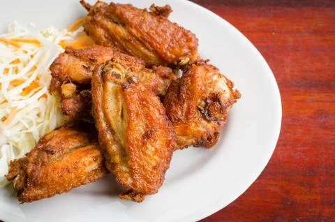 Fried chicken wings Stock Photos