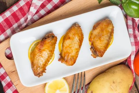 Fried chicken wings Stock-Fotos