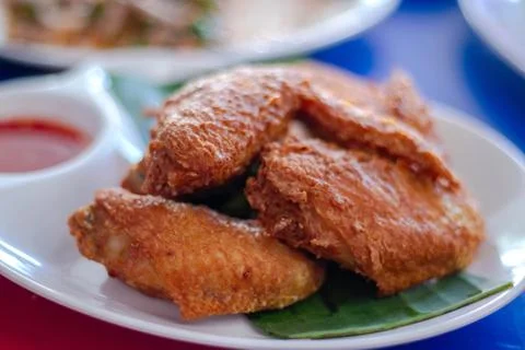 Fried chicken wings Stock Photos