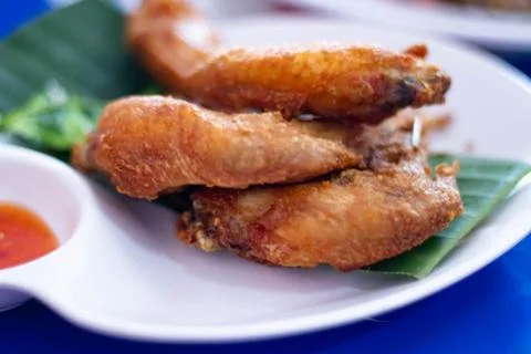 Fried chicken wings Fotos Stock