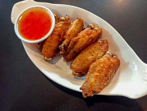 Fried chicken wings Stock Photos