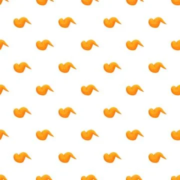 Fried chicken wings repeating seamlessly on white background Illustrazione stock