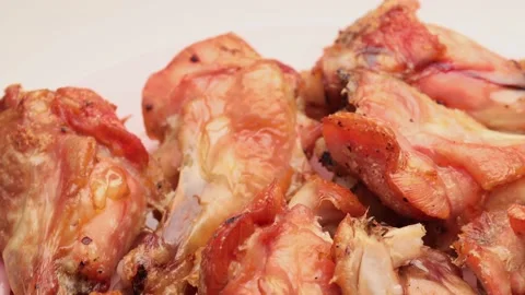 fried chicken wings, rotation in circle. | Stock Video | Pond5